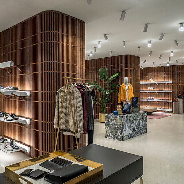 The women's department of an upscale retail store.