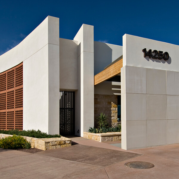 The exterior entrance to the Surprise, Arizona public safety facility.