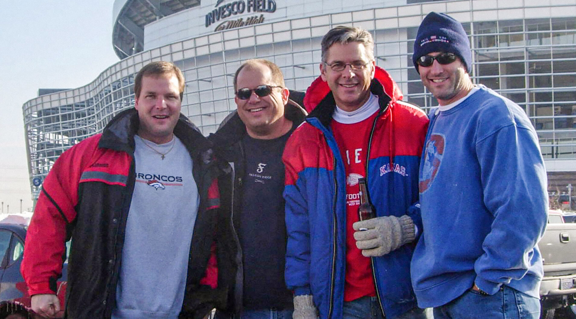 Henderson Engineers executive leaders at a client sporting event.